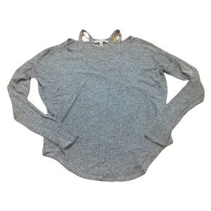 Express Gray shirt XS shoulder cut outs